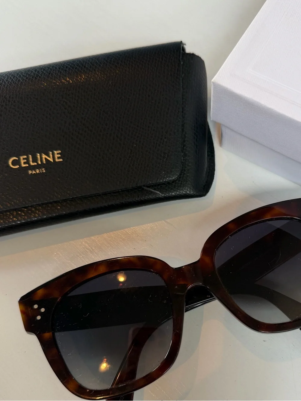 Céline Sunglasses Tortoise Polarized Brown Lenses with Case, Box + Original Tags